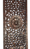Floral Wood Carved Wall Panel. Rustic Home Decor Carving Wood Plaque. Window Screen. Color Options Available, 35.5"x13.5"x0.5"