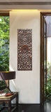 Floral Wood Carved Wall Panel. Rustic Home Decor Carving Wood Plaque. Window Screen. Color Options Available, 35.5"x13.5"x0.5"