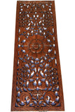 Floral Wood Carved Wall Panel. Rustic Home Decor Carving Wood Plaque. Window Screen. Color Options Available, 35.5"x13.5"x0.5"