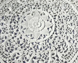 Elegant Wood Carved Wall Plaque. Wood Carved Floral Wall Art. Asian Home Decor Wall Art Panels. Bali Home Decor. 48" Color Options Available